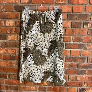 Vintage Studio womens vintage floral pull on midi skirt green large y2k